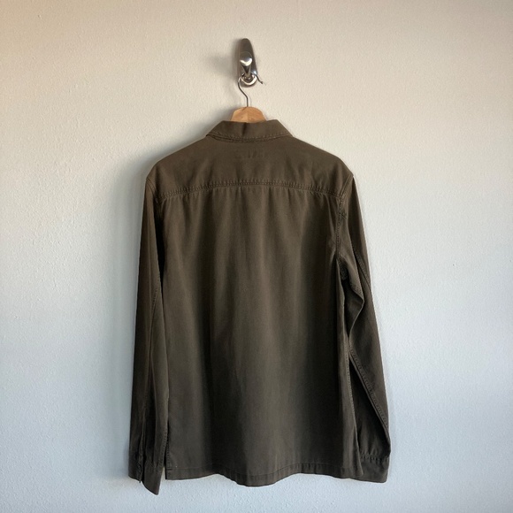 Allsaints Army Green Button Up Shirt  Size Medium - Picture 2 of 5